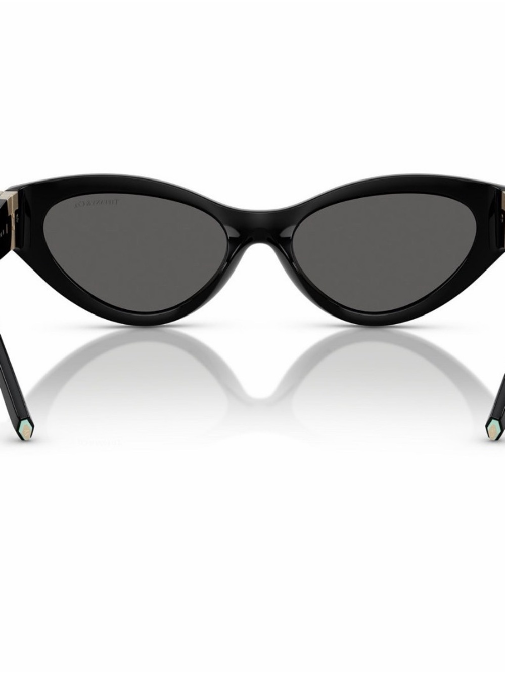 Tiffany & Co. Black Cat-Eye Sunglasses with Tiffany Blue Case